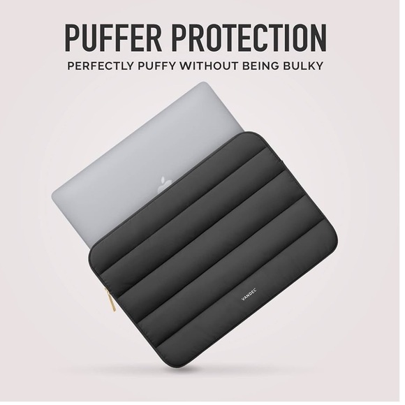 13” black puffer protective laptop sleeve NEW - Picture 4 of 4